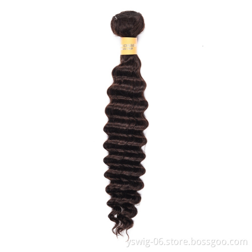 Wholesale Deep Wave Wholesale Virgin Hair Vendors Raw Remy Weave Human Hair Bundles With Closure Cuticle Aligned Virgin Hair